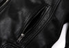 THYSKEN'S THEORY. Raccoon Fur Collar Black LambskinLeather Biker Jacket / Evening Jacket.   MANY MORE FURS AND FAUX FURS IN STORE NOW