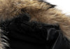 THYSKEN'S THEORY. Raccoon Fur Collar Black LambskinLeather Biker Jacket / Evening Jacket.   MANY MORE FURS AND FAUX FURS IN STORE NOW