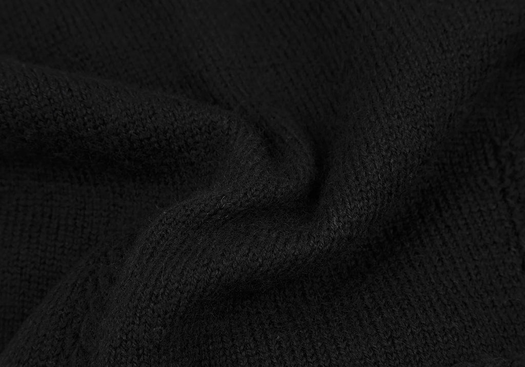 TOMORROWLAND  MACPHEE JAPAN. Black Hand Knit Sleeveless Shirt