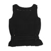 TOMORROWLAND  MACPHEE JAPAN. Black Hand Knit Sleeveless Shirt