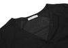 TSUMORI CHISATO JAPAN. Black Cotton Raglan Sleeve Semi-Sheer Cardigan Style Top