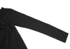 TSUMORI CHISATO JAPAN. Black Cotton Raglan Sleeve Semi-Sheer Cardigan Style Top