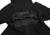 HELMUT LANG Black Rayon Blend Waist Drawcord Sleeveless Dress