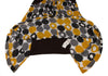 YOHJI YAMAMOTO JAPAN. Y's Cotton/Rayon Blend Circle Dot Brown Printed Switching Sleeveless Dress