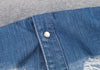 MIHARA YASUHIRO Japan.Denim Hem Grey Layered Distressed/Destroy Sweat Shirt