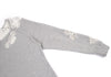MIHARA YASUHIRO Japan.Denim Hem Grey Layered Distressed/Destroy Sweat Shirt