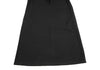 LIMI feu JAPAN. Black Slit Neck Wool Gabardine Dress