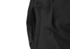 LIMI feu JAPAN. Black Slit Neck Wool Gabardine Dress