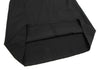 LIMI feu JAPAN. Black Slit Neck Wool Gabardine Dress
