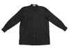 ISSEY MIYAKE JAPAN. Black Cupra Cotton Mao Collar Shirt