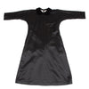 Comme des Garcons Japan. Black Peter Pan Collar Shiny Wool Silk Dress