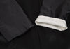 Comme des Garcons Japan. Black Peter Pan Collar Shiny Wool Silk Dress