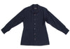 COMME des GARCONS JAPAN. TRICOT. Navy Wool Back Pleated Switching Shirt