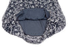 KRIZIA PARIS. Navy Floral Jacquard Chiffon Short Sleeve Dress