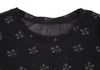 ISSEY MIYAKE JAPAN. I.S. sunaokuwahara Black Floral Printed Mesh Shirt/Top