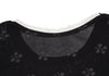 ISSEY MIYAKE JAPAN. I.S. sunaokuwahara Black Floral Printed Mesh Shirt/Top