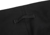 Jean-Paul GAULTIER PARIS. FEMME Black Leather Switching Wool Rayon Pants