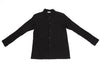 ISSEY MIYAKE JAPAN. Plantation Dyed Stripe Jacquard Black Long Sleeve Shirt