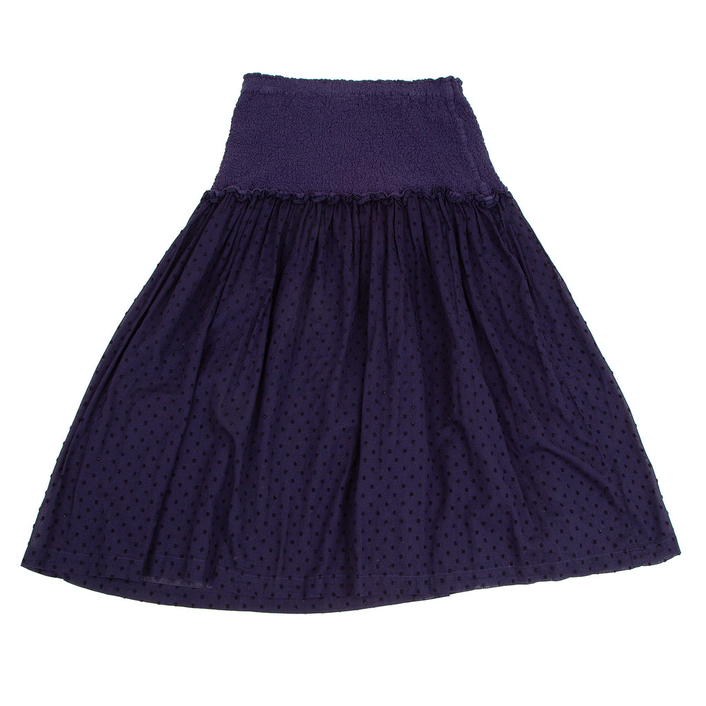 ISSEY MIYAKE JAPAN. "me" Eggplant Color Dot Jacquard Cauliflower Switching Skirt