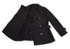 yoshie inaba JAPAN. Black Nylon Cotton Belted Coat