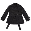 yoshie inaba JAPAN. Black Nylon Cotton Belted Coat