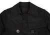 yoshie inaba JAPAN. Black Nylon Cotton Belted Coat