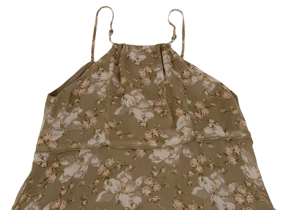 Ralph Lauren  NY. Denim & Supply. Beige Floral Printed Cami Dress