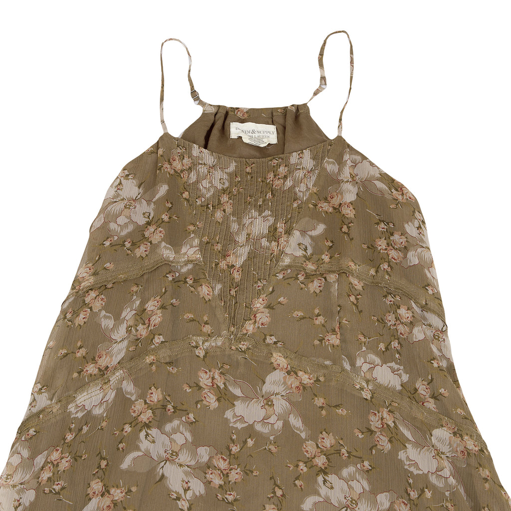 Ralph Lauren  NY. Denim & Supply. Beige Floral Printed Cami Dress