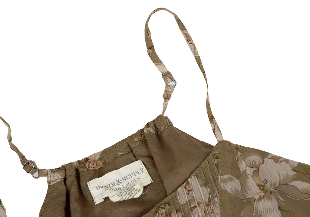 Ralph Lauren  NY. Denim & Supply. Beige Floral Printed Cami Dress
