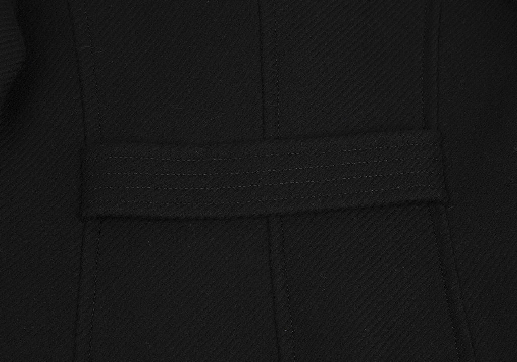 TOMORROWLAND  BALLSEY JAPAN. Black Wool Stand Collar Double Coat