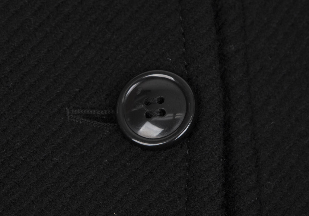 TOMORROWLAND  BALLSEY JAPAN. Black Wool Stand Collar Double Coat
