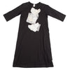 COMME des GARCONS JAPAN. TAO. Black Mesh Pasteed Raglan Dress