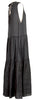 BEAUTY & YOUTH UNITED ARROWS JAPAN. Charcoal Linen Sleeveless Tiered Dress