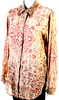 ACNE Studios SWEDEN. Brown Cotton Printed Long Sleeve Button Down Shirt