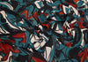 TOMORROWLAND JAPAN. collection Black, Green Abstract Printed Turtle Neck Blouse Black, Green