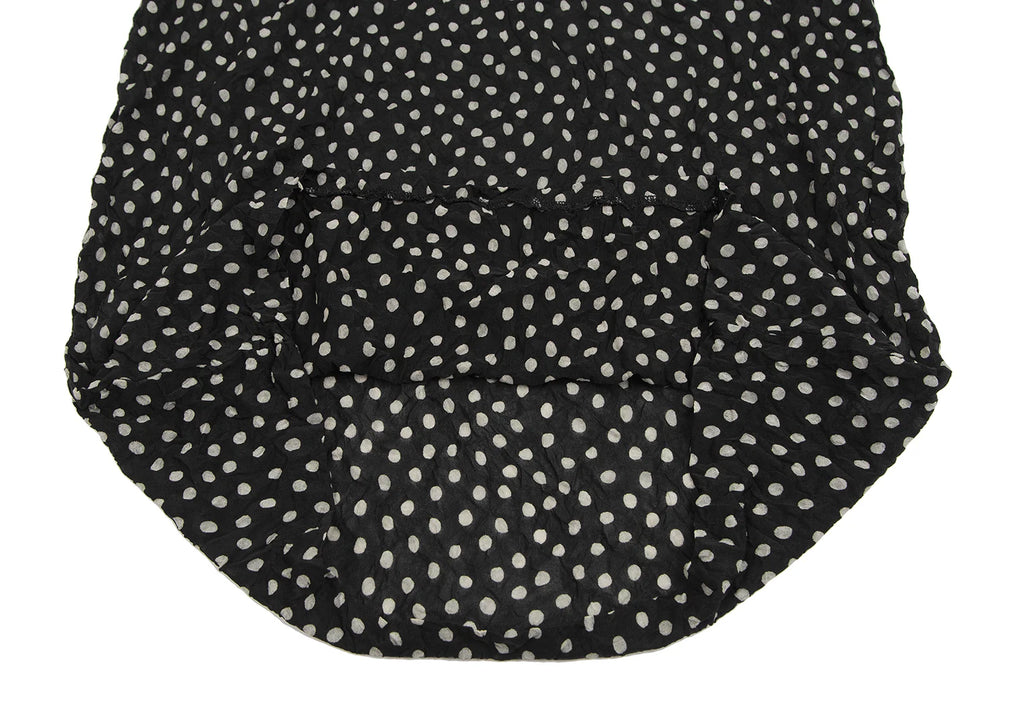 ISSEY MIYAKE JAPAN. Black Dot Print Wrinkled Pleats Shirt