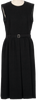 Issey Miyake Japan. Zucca. Black Cotton Rayon Sleeveless Belted Dress