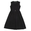 Issey Miyake Japan. Zucca. Black Cotton Rayon Sleeveless Belted Dress