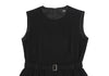 Issey Miyake Japan. Zucca. Black Cotton Rayon Sleeveless Belted Dress