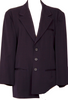 YOHJI YAMAMOTO JAPAN. Y's Wool Hem  Navy Asymmetry Jacket