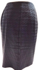 Fendi Italy. Black FF Logo Cotton, Rayon Skirt