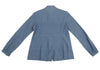 45rpm 45R JAPAN. Indigo Dyed Lace Striped Cotton Long Sleeve Shirt