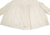 mina perhonen JAPAN. Beige/White Cotton Silk Pleated Blouse