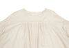 mina perhonen JAPAN. Beige/White Cotton Silk Pleated Blouse