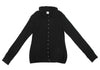 ISSEY MIYAKE JAPAN. Sunaokuwahara I.S. Black Rayon Round Collar Stretch Shirt