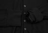 ISSEY MIYAKE JAPAN. Sunaokuwahara I.S. Black Rayon Round Collar Stretch Shirt