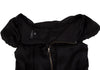 ISSEY MIYAKE JAPAN. EPOCA Black Switching Drape Neck Dress