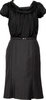 ISSEY MIYAKE JAPAN. EPOCA Black Switching Drape Neck Dress