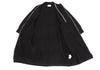 ISSEY MIYAKE JAPAN. zucca. Black Cotton Zipper Front Design Dress