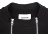 ISSEY MIYAKE JAPAN. zucca. Black Cotton Zipper Front Design Dress
